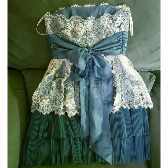 Betsey Johnson cotton tape Lace Tulle Tea Party dress 4 - Picture 3 of 7